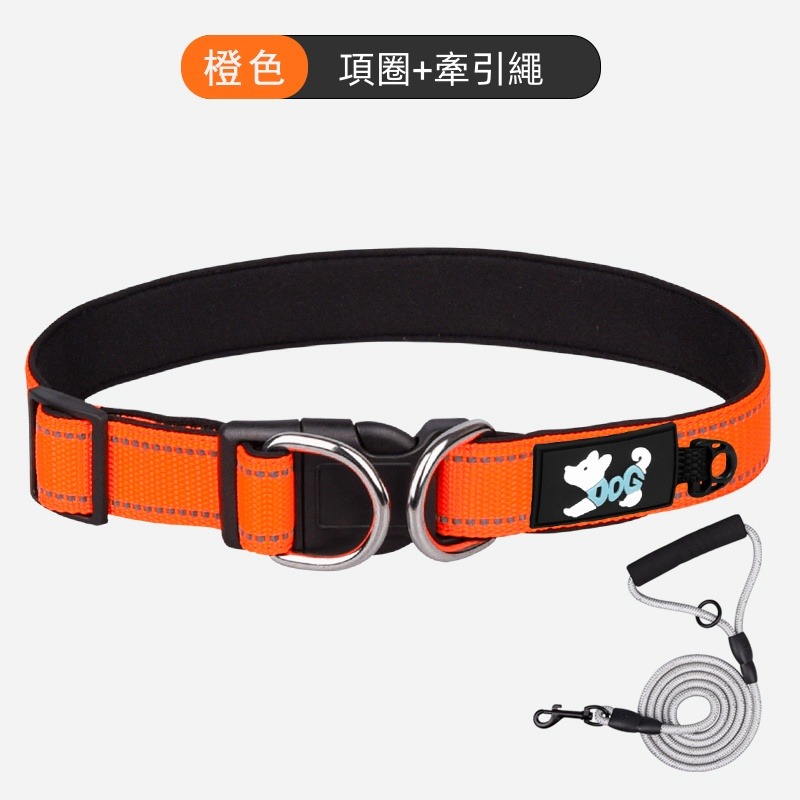 狗狗項圈脖圈結實小狗中大型犬頸圈脖套牽引繩防丟泰迪-規格圖6
