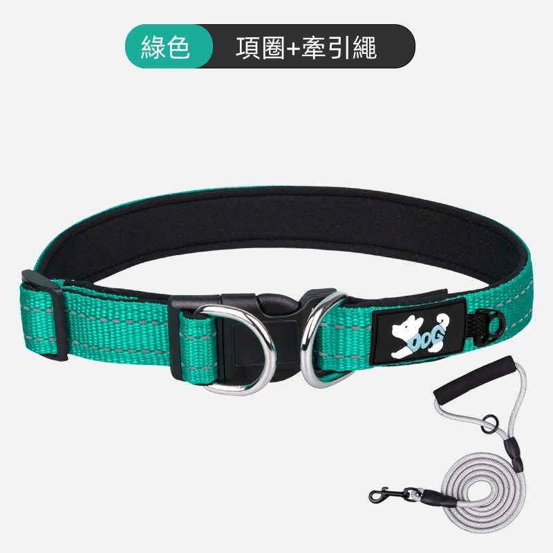 狗狗項圈脖圈結實小狗中大型犬頸圈脖套牽引繩防丟泰迪-規格圖6