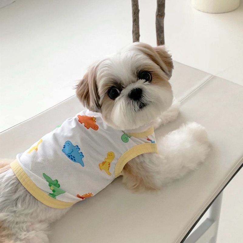 🌟急速發貨🌟小魚吊帶小狗狗衣服夏季薄款比熊泰迪雪納瑞寵物小型幼犬春夏背心-規格圖7