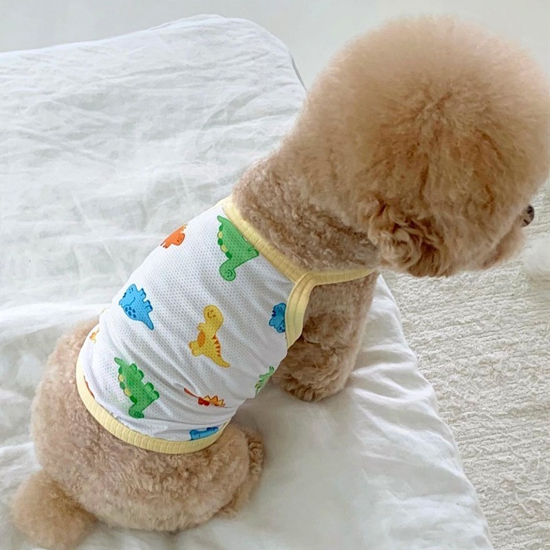 🌟急速發貨🌟小魚吊帶小狗狗衣服夏季薄款比熊泰迪雪納瑞寵物小型幼犬春夏背心-規格圖7