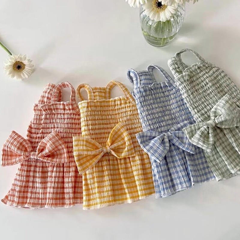 格紋公主風寵物裙子泰迪病博美小型幼犬貓貓咪狗狗夏天衣服薄款-細節圖2