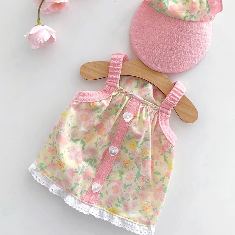 寵物狗狗貓咪清新小花吊帶夏季薄款衣服小貓比熊泰迪小型幼犬夏天-細節圖4