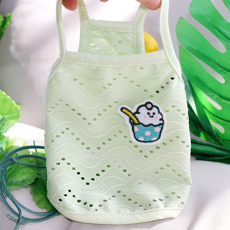 花邊貼布背心小狗狗衣服夏天雪納瑞小型幼犬比熊泰迪寵物夏季薄款-規格圖4