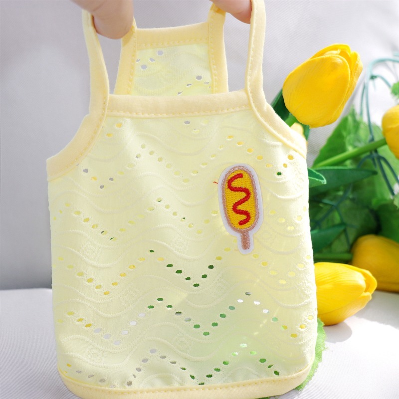 花邊貼布背心小狗狗衣服夏天雪納瑞小型幼犬比熊泰迪寵物夏季薄款-規格圖4