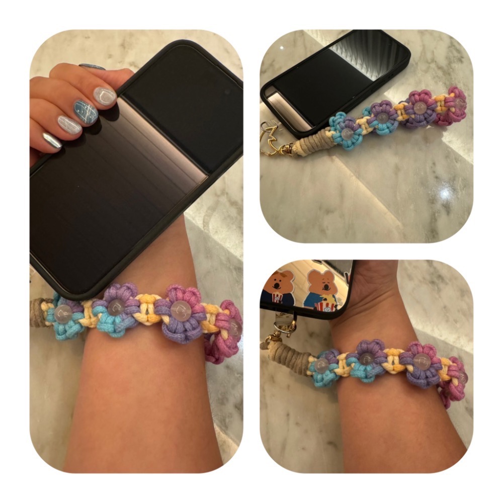 花花手機掛繩-水晶花花-細節圖7