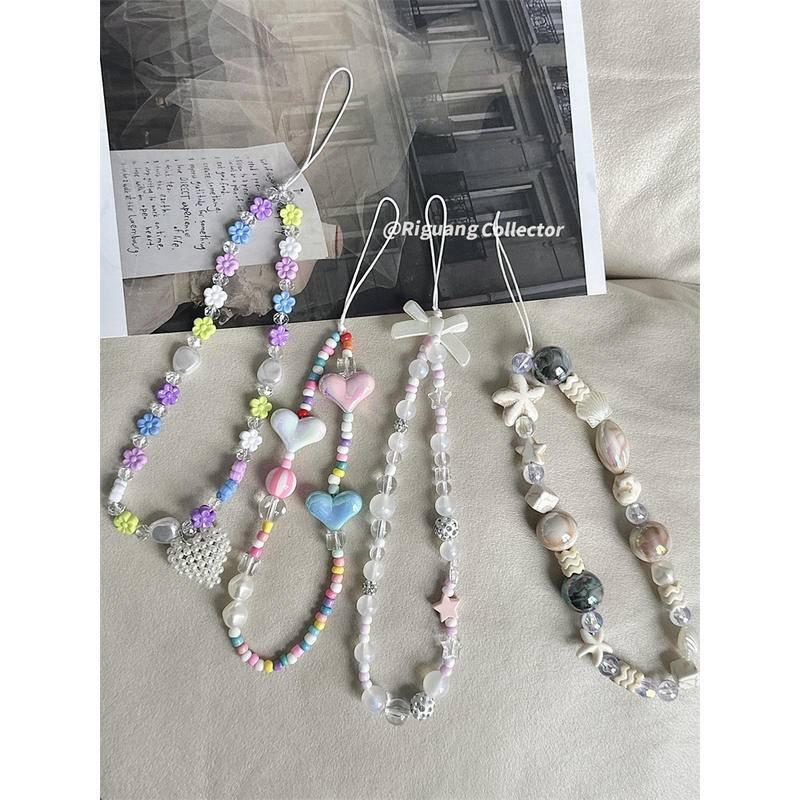 ins風可愛手作百搭手機掛繩 ccd相機掛繩 高級串珠掛件 iPhone 三星 掛繩手機殼 手機掛繩與吊飾 掛件 鏈條-細節圖2