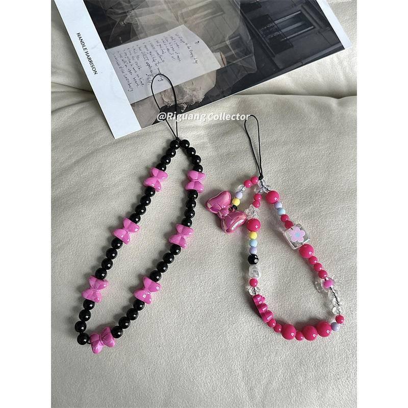 ins風可愛手作百搭手機掛繩 ccd相機掛繩 高級串珠掛件 iPhone 三星 掛繩手機殼 手機掛繩與吊飾 掛件 鏈條-細節圖5