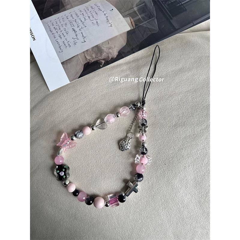 ins風可愛手作百搭手機掛繩 ccd相機掛繩 高級串珠掛件 iPhone 三星 掛繩手機殼 手機掛繩與吊飾 掛件 鏈條-細節圖8