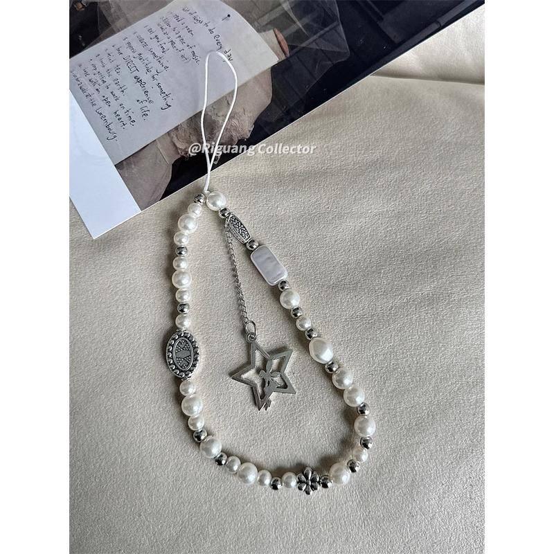 ins風可愛手作百搭手機掛繩 ccd相機掛繩 高級串珠掛件 iPhone 三星 掛繩手機殼 手機掛繩與吊飾 掛件 鏈條-細節圖9