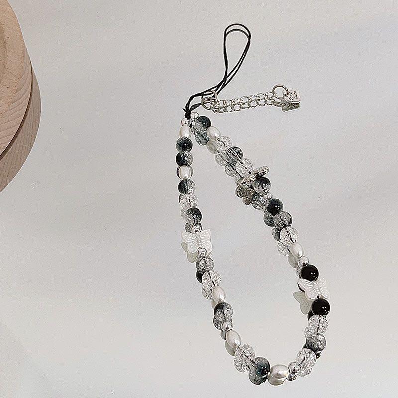 甜酷辣妹黑白珠珠 ccd相機吊飾 手機挂繩 手機吊飾 串珠 掛繩 歐美鏈條 手機殻配件 手機鏈 箱包掛飾包包 手機鏈-細節圖2