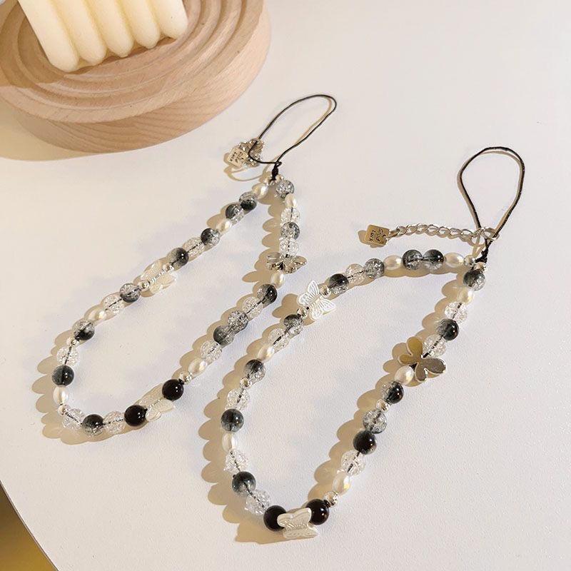 甜酷辣妹黑白珠珠 ccd相機吊飾 手機挂繩 手機吊飾 串珠 掛繩 歐美鏈條 手機殻配件 手機鏈 箱包掛飾包包 手機鏈-細節圖4