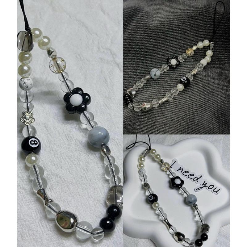 甜酷辣妹黑白珠珠 ccd相機吊飾 手機挂繩 手機吊飾 串珠 掛繩 歐美鏈條 手機殻配件 手機鏈 箱包掛飾包包 手機鏈-細節圖8