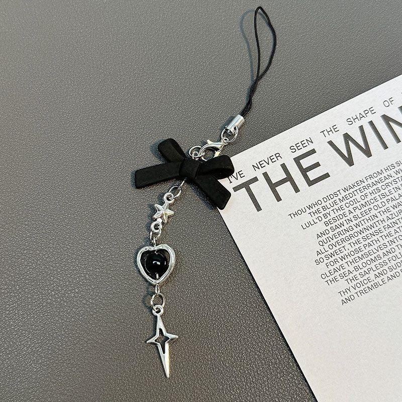 ins甜妹風十字架針筒蝴蝶結掛墜 適用手機殼女高級掛件 ccd相機掛飾 相機掛繩 手機殼掛件 書包掛件 鏈條-細節圖5