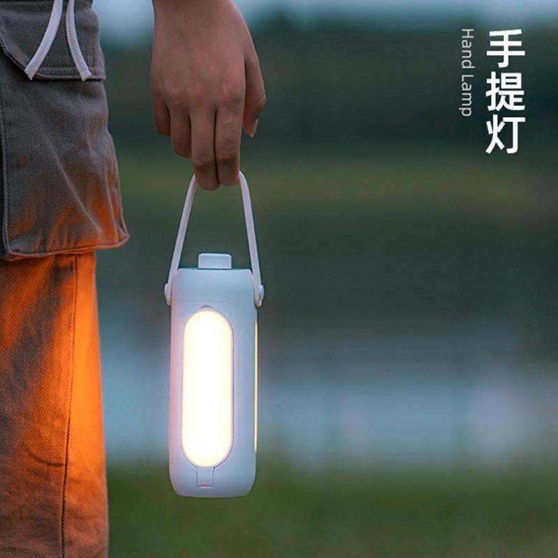 手提燈 充電式 露營應急燈 燈維斯克LED戶外露營燈 多功能 露營燈  戶外燈 暖白光切換 強光 手電筒 應急行動充-細節圖2