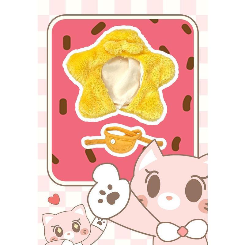 星星10cm娃衣 烏薩奇吉伊小八 棉花娃娃 海星體衣服可愛 換裝女娃衣 公仔玩偶 衣服玩偶衣服 棉花娃娃衣服-細節圖9
