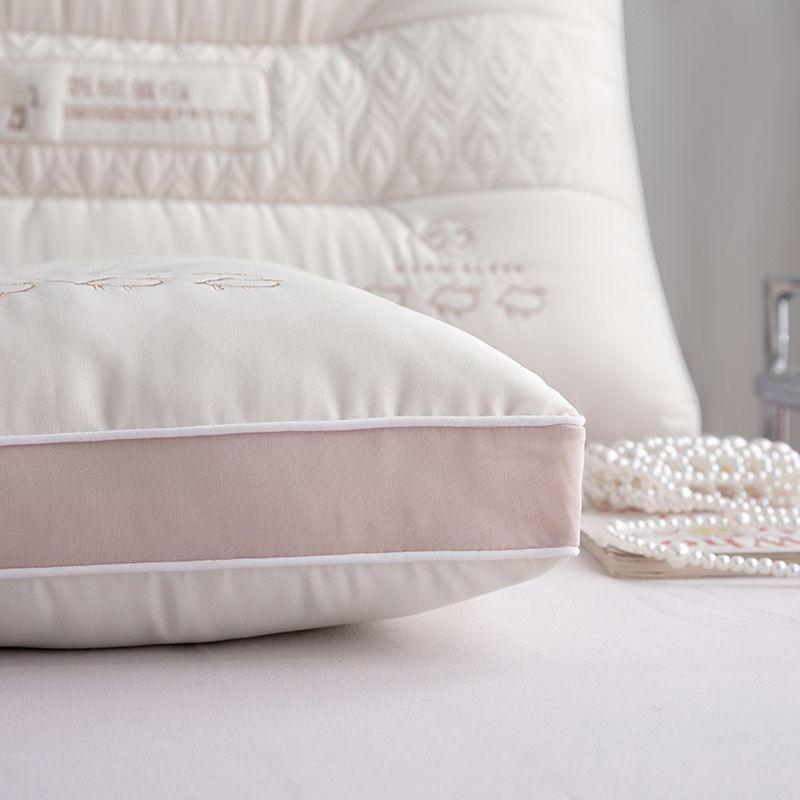 超柔駝絨蛋白枕頭 枕芯 護頸頸椎專用 睡眠家用 單人學生 宿舍枕頭枕芯 民宿枕頭 按摩枕 午睡枕 酒店枕頭 助眠枕-細節圖9