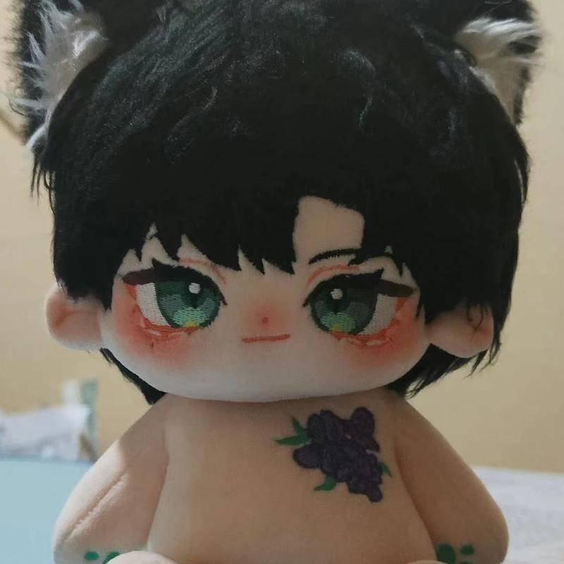 換裝玩偶/🔥蕭逸屬性棉花娃娃 20cm公仔 逸枝花可愛玩偶超萌禮物 換裝娃娃 毛絨玩偶 娃娃配件 炸毛裸娃 公仔 玩偶-細節圖8