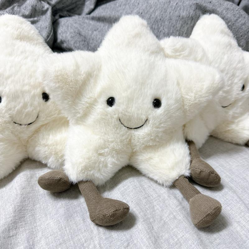 人氣新品 star 24cm星星 白星星布偶 安撫玩偶 絨毛娃娃毛絨玩偶 擺件 生日禮物 禮物 乳白色星星 玩具-細節圖5
