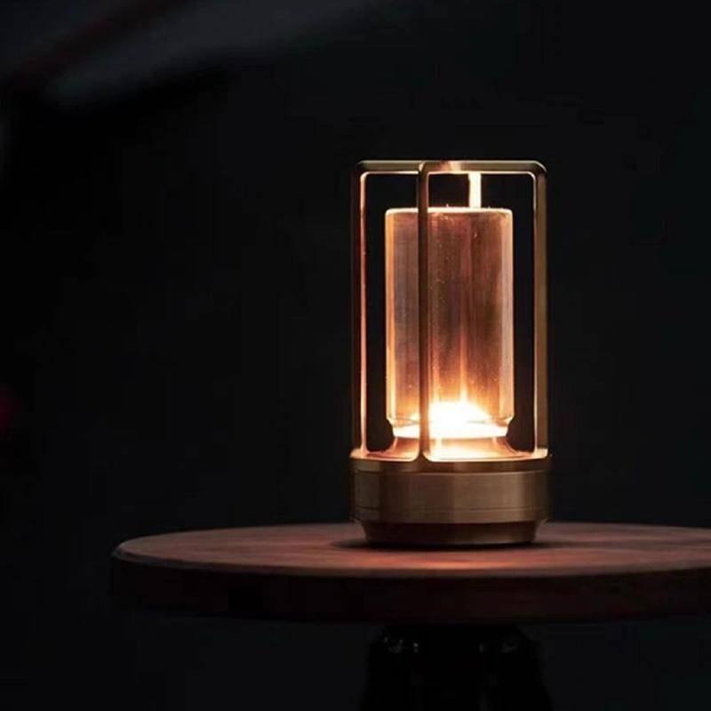 北歐風 水晶燈 充電燈 氣氛燈 檯燈 桌燈 露營燈 小夜燈 床頭燈 裝飾燈  充電觸摸 可調光 交換禮物-細節圖3