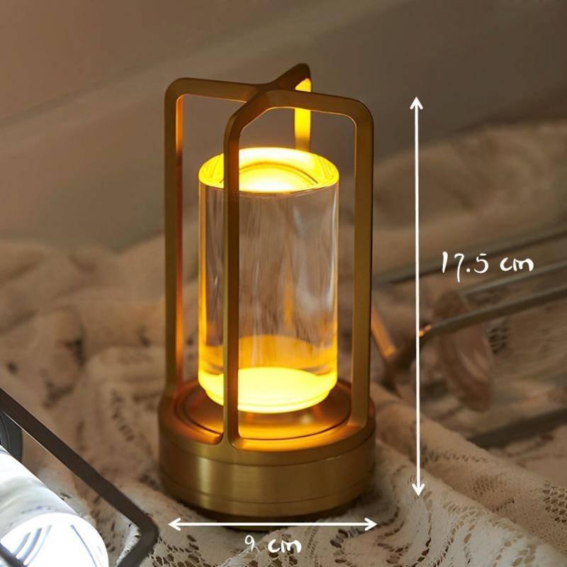 北歐風 水晶燈 充電燈 氣氛燈 檯燈 桌燈 露營燈 小夜燈 床頭燈 裝飾燈  充電觸摸 可調光 交換禮物-細節圖9