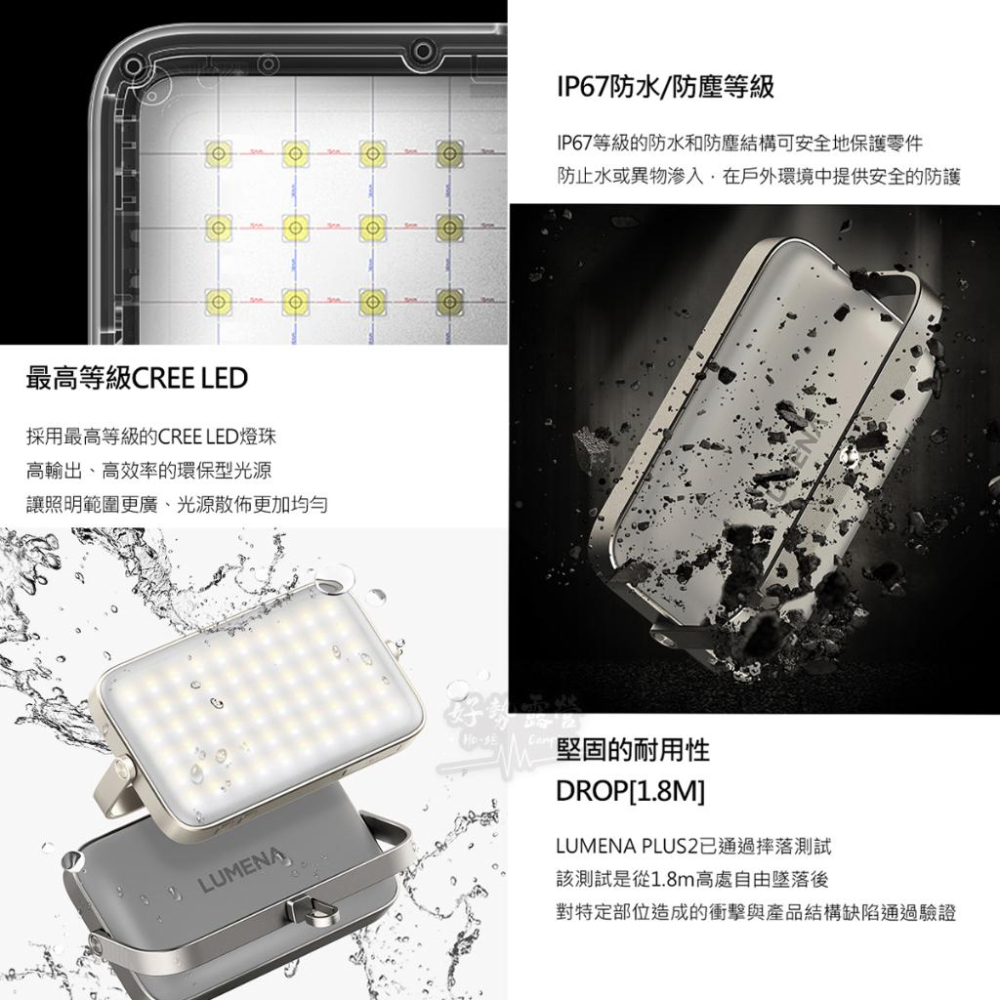 N9 LUMENA PLUS2行動電源照明LED燈【好勢露營】 露營燈 帳棚燈 戶外照明 IP67防水燈具 帳篷燈-細節圖3