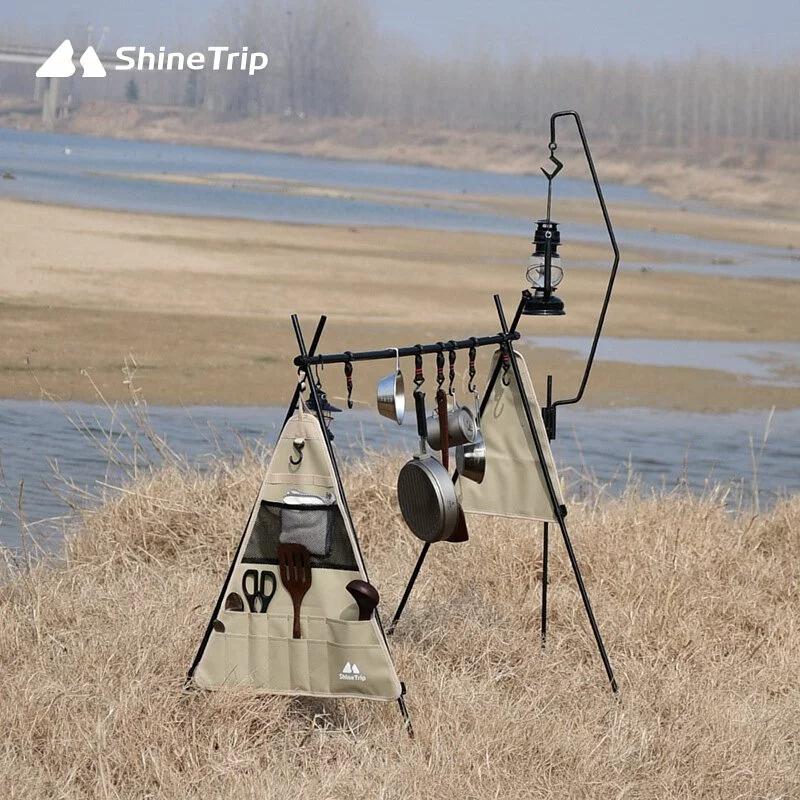 ShineTrip 山趣 三角置物架【好勢露營】露營掛物架 掛物架 置物袋 三角架 鋁合金 三腳架 三角掛架 A字架-細節圖5