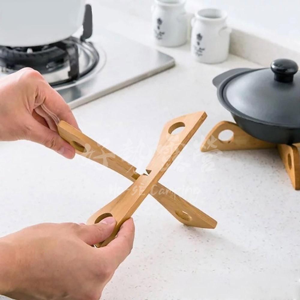 竹木隔熱桌墊 【好勢露營】雙面皆可用 鍋子隔熱墊 隔熱架 鍋架 防燙隔熱架 墊高架 餐墊 桌墊-細節圖4