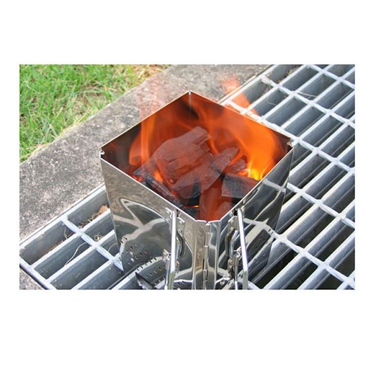 柯曼 起火師【好勢露營】不銹鋼 折疊式 點炭爐 生火爐 生火器 升火器 附收納袋 Campingmoon MT-18-細節圖6