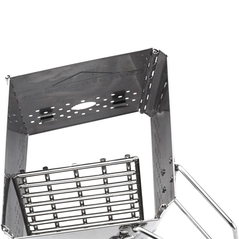 柯曼 起火師【好勢露營】不銹鋼 折疊式 點炭爐 生火爐 生火器 升火器 附收納袋 Campingmoon MT-18-細節圖7