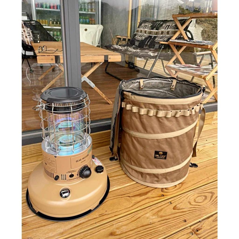 OWL CAMP 多用途伸縮圓筒收納袋【好勢露營】伸縮圓桶 煤油暖爐收納包 收納桶 迷彩垃圾桶 裝備袋-細節圖3