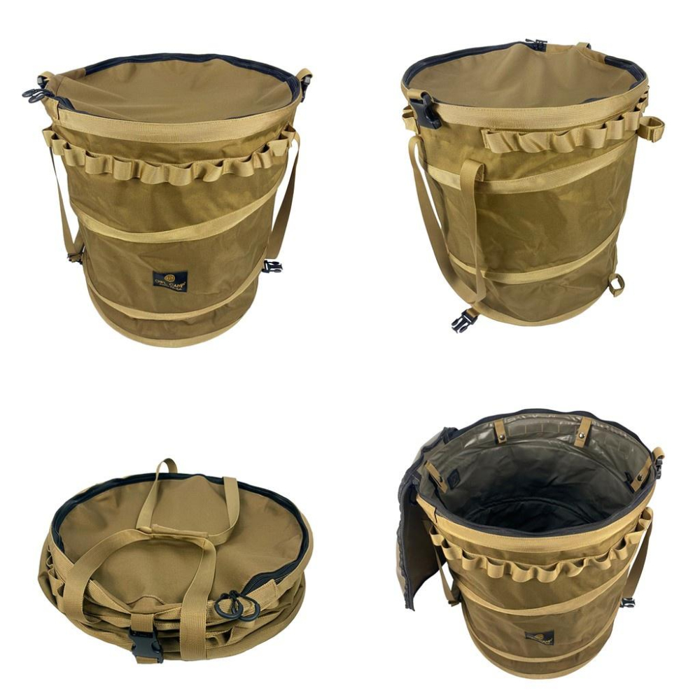 OWL CAMP 多用途伸縮圓筒收納袋【好勢露營】伸縮圓桶 煤油暖爐收納包 收納桶 迷彩垃圾桶 裝備袋-細節圖5