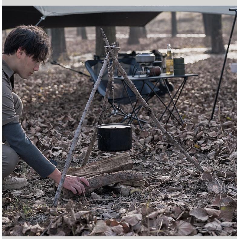 ShineTrip 山趣 野營燒烤三角架套組【好勢露營】三腳架 簡易吊鍋架 三角吊架 吊環 掛勾 燒烤架 多功能吊環-細節圖7