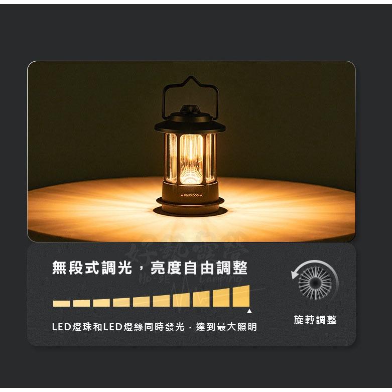 BLACKDOG 黑狗 手提氣氛復古營燈【好勢露營】露營燈 氣氛燈 野營燈 復古提燈 照明燈 照明燈具 鐵道燈 火手燈-細節圖2