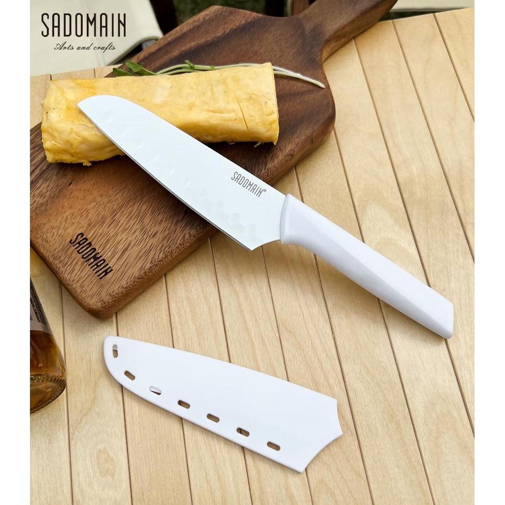 仙德曼 炫曜料理刀 野炊刀具【好勢露營】附刀套29.5cm/23.7cm水果刀 標準刀菜刀 碳鋼材質中式刀西式刀 白 黑-細節圖4