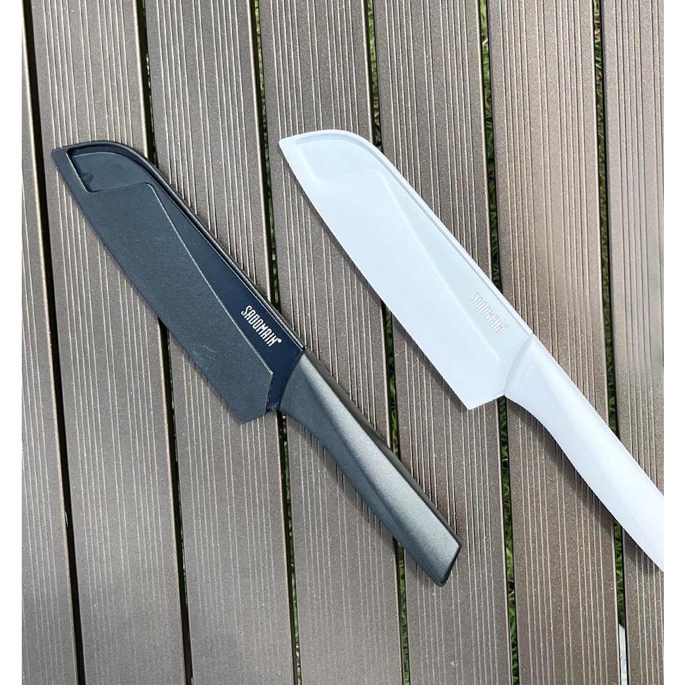 仙德曼 炫曜料理刀 野炊刀具【好勢露營】附刀套29.5cm/23.7cm水果刀 標準刀菜刀 碳鋼材質中式刀西式刀 白 黑-細節圖7