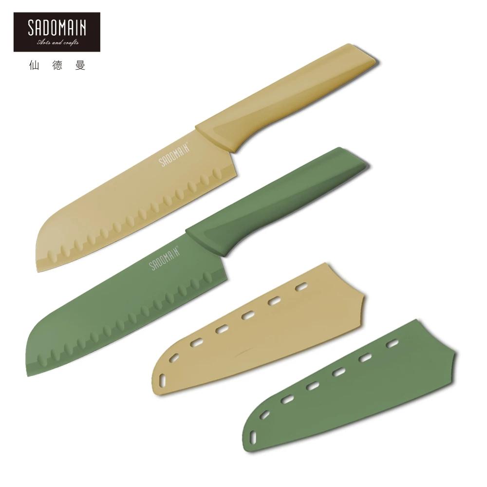 仙德曼 炫曜料理刀 野炊刀具【好勢露營】附刀套29.5cm/23.7cm水果刀 標準刀菜刀 碳鋼材質中式刀西式刀 白 黑-細節圖8