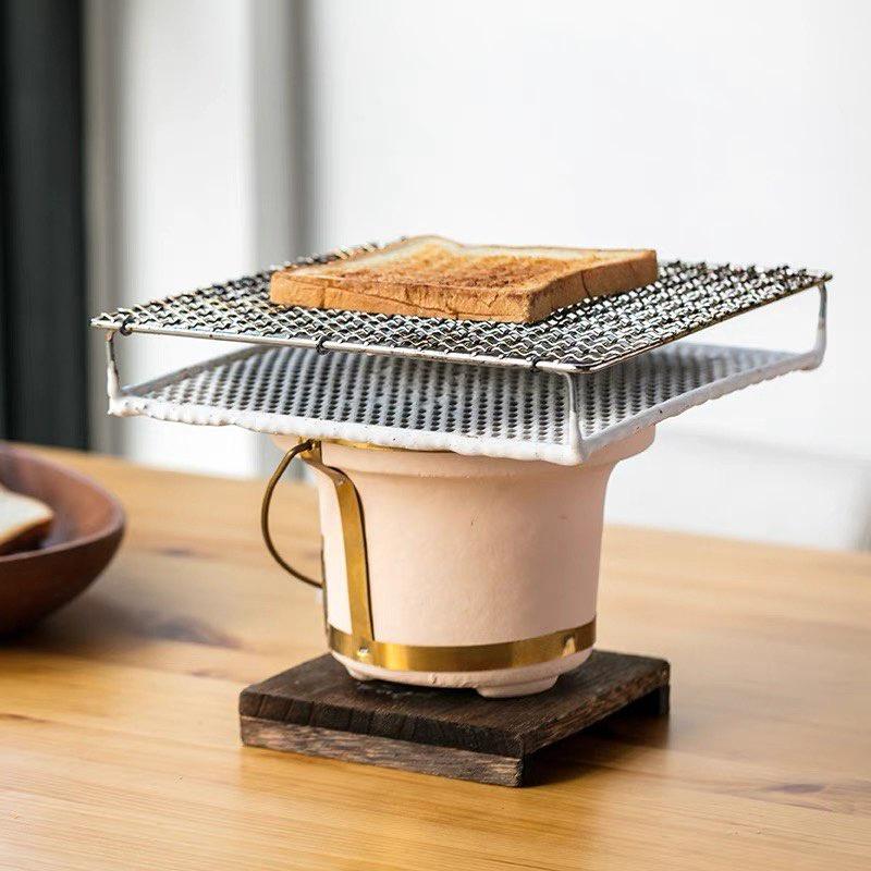 日本製 丸十金網 陶瓷直火烤網【好勢露營】大22cm小15CM 陶瓷遠紅外線燒烤網 戶外/早餐/燒烤/炙燒-細節圖6