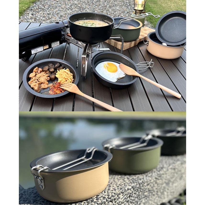 仙德曼SADOMAIN  露營不沾子母鍋-17cm【好勢露營】 鍋具 AG017湯鍋飯鍋 煎炒鍋盤子 早餐鍋具組-細節圖4