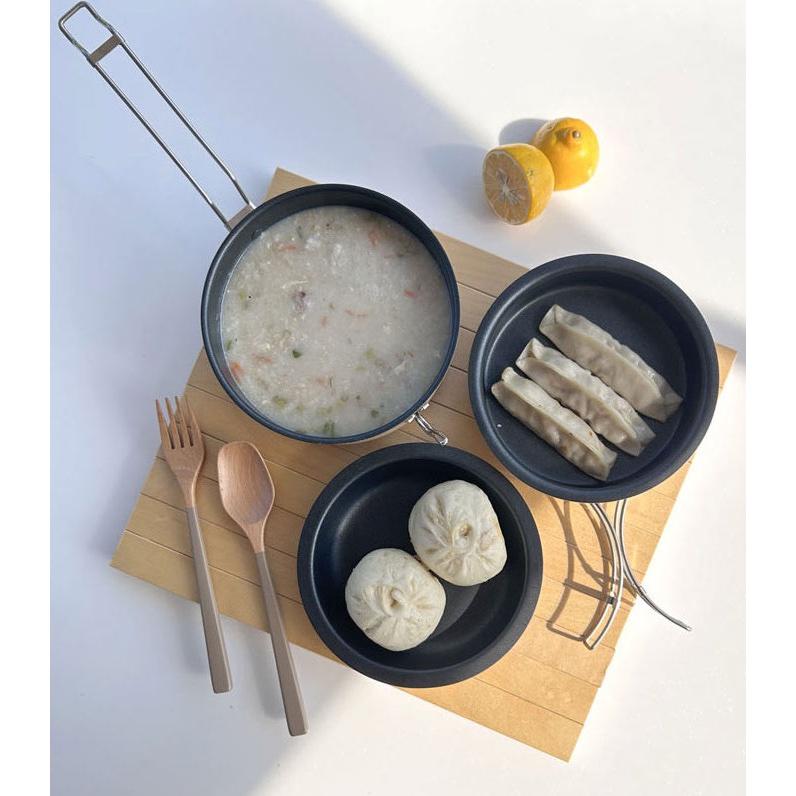 仙德曼SADOMAIN  露營不沾子母鍋-17cm【好勢露營】 鍋具 AG017湯鍋飯鍋 煎炒鍋盤子 早餐鍋具組-細節圖5