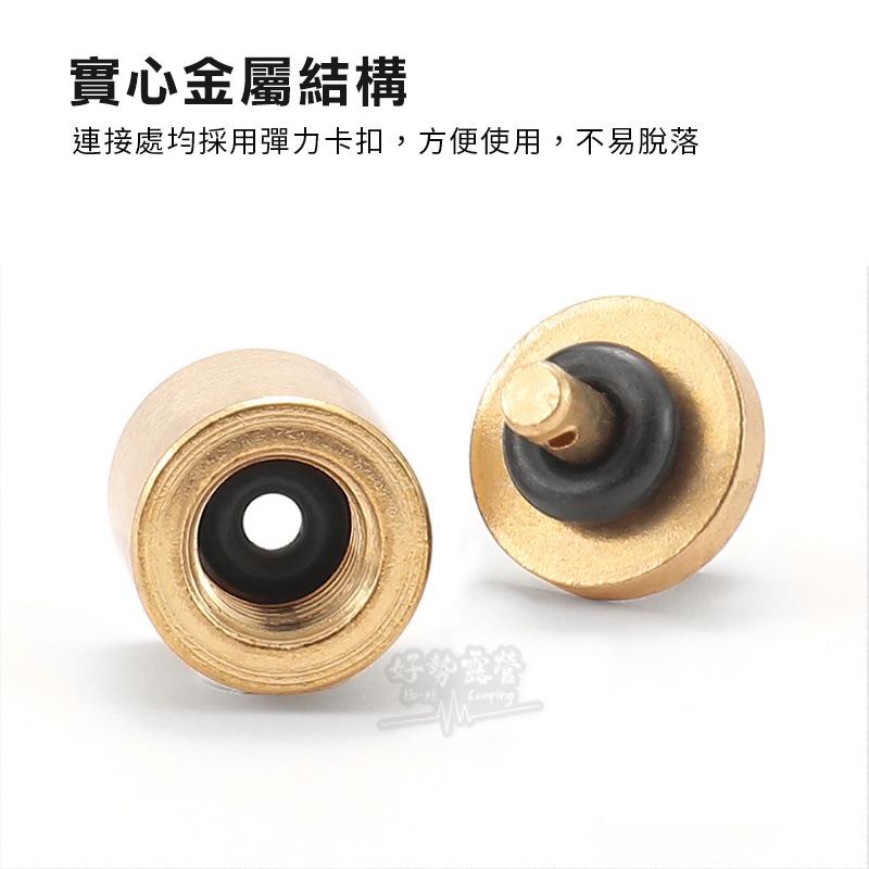 黃銅瓦斯對充轉接頭【好勢露營】高山瓦斯填充器 卡式罐充高山罐 導氣灌氣頭 轉換器充氣閥 瓦斯反充器 卡式灌高山瓦斯罐-細節圖3