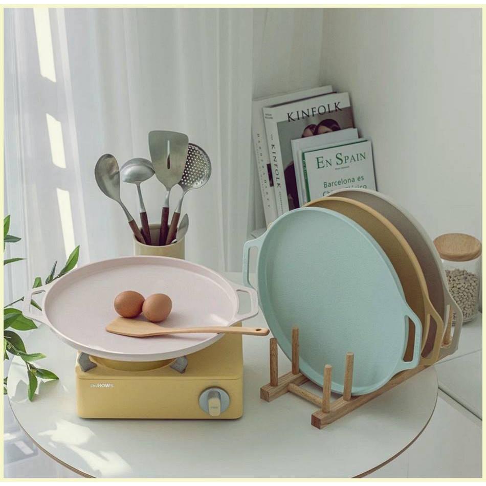 韓國MYTEM DONO 馬卡龍圓形煎烤盤30cm【好勢露營】陶瓷燒烤盤 露營必備 韓式烤盤 收納包 IH爐可用-細節圖8