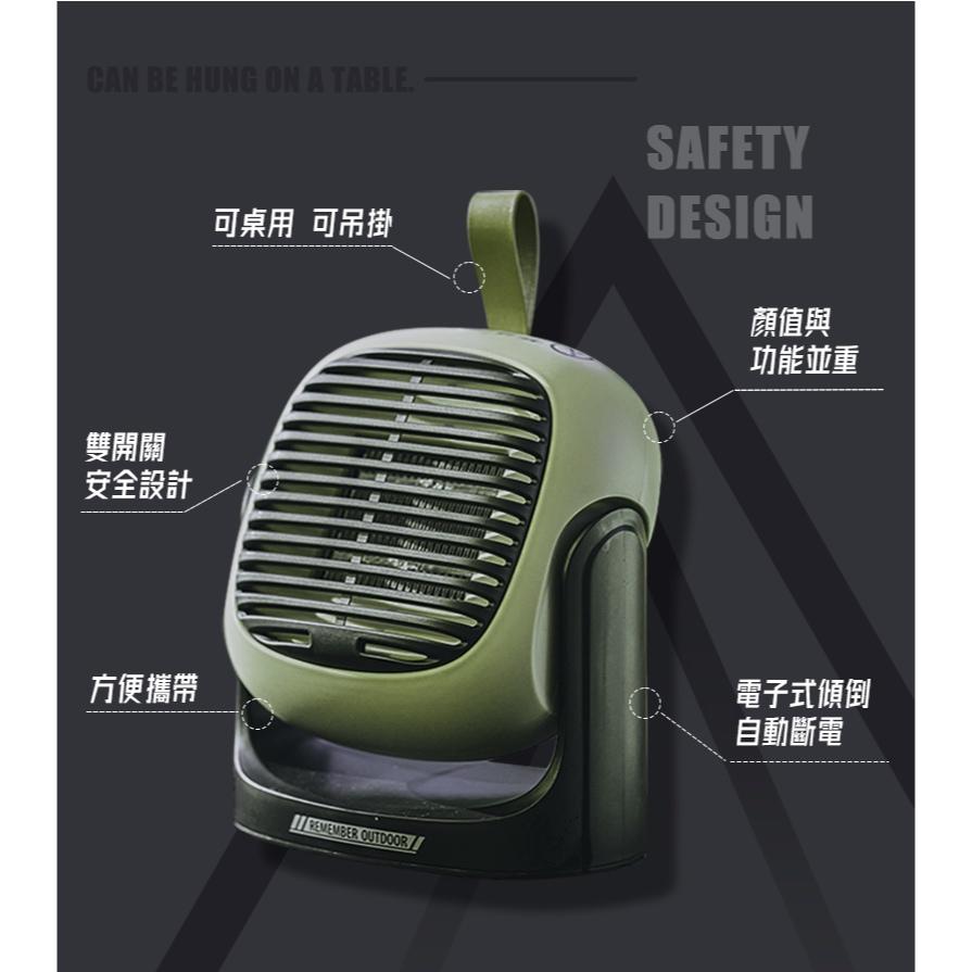 樂活不露 500W 二代 PTC陶瓷電暖器HT-501【好勢露營】小芯機二段式吊掛式電暖爐 電暖氣 吊掛式電暖器收納包-細節圖7