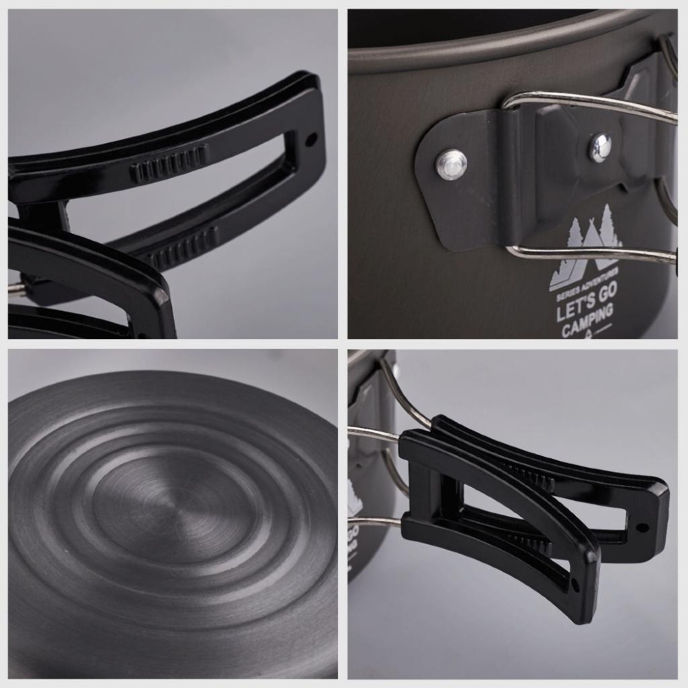WELLHIKE 輕野三件套鍋組【好勢露營】輕量鋁合金鍋具組3件組 餐具組 戶外 野餐 鍋組 煎鍋煎盤鍋子 燒水壺-細節圖7