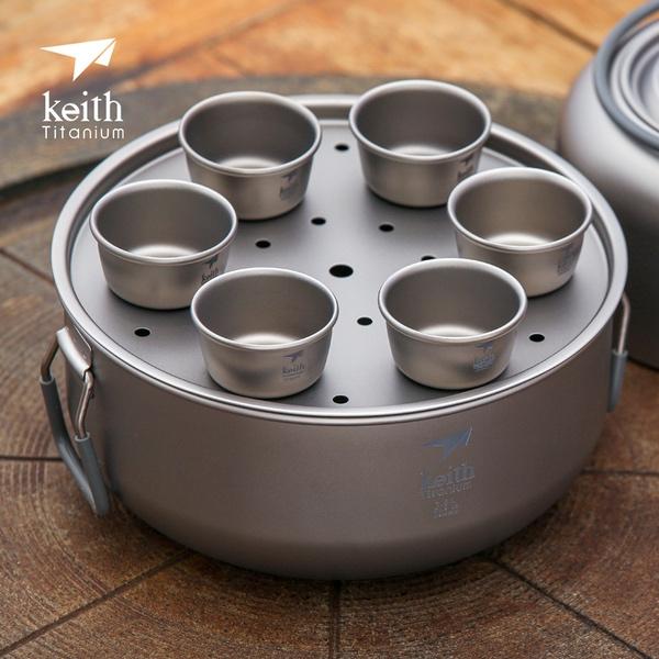 Keith鎧斯 純鈦環保攜帶式全套茶具組 茶具11件套組 Ti3900【好勢露營】六人份附收納袋 鈦茶具 茶具組 泡茶-細節圖9