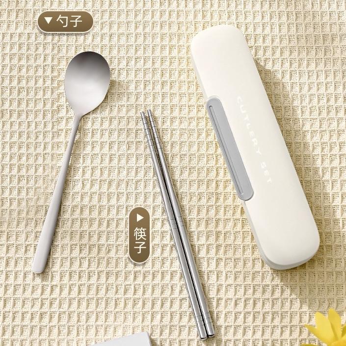 筷子湯匙套裝餐具收納組【好勢露營】 304不鏽鋼餐具 環保餐具組 環保筷 湯匙-細節圖5