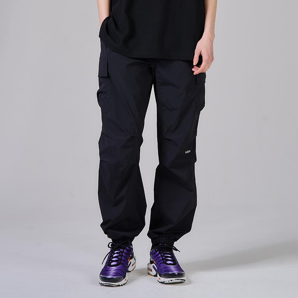 KZM J19 休閒縮口褲【好勢露營】束口褲 縮口褲 工裝長褲 工作褲 多口袋 休閒長褲 黑色男褲 口袋長褲-細節圖2