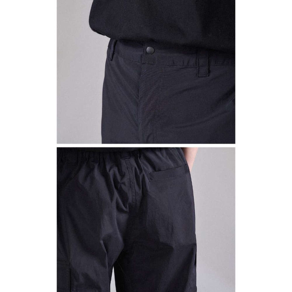 KZM J19 休閒縮口褲【好勢露營】束口褲 縮口褲 工裝長褲 工作褲 多口袋 休閒長褲 黑色男褲 口袋長褲-細節圖7