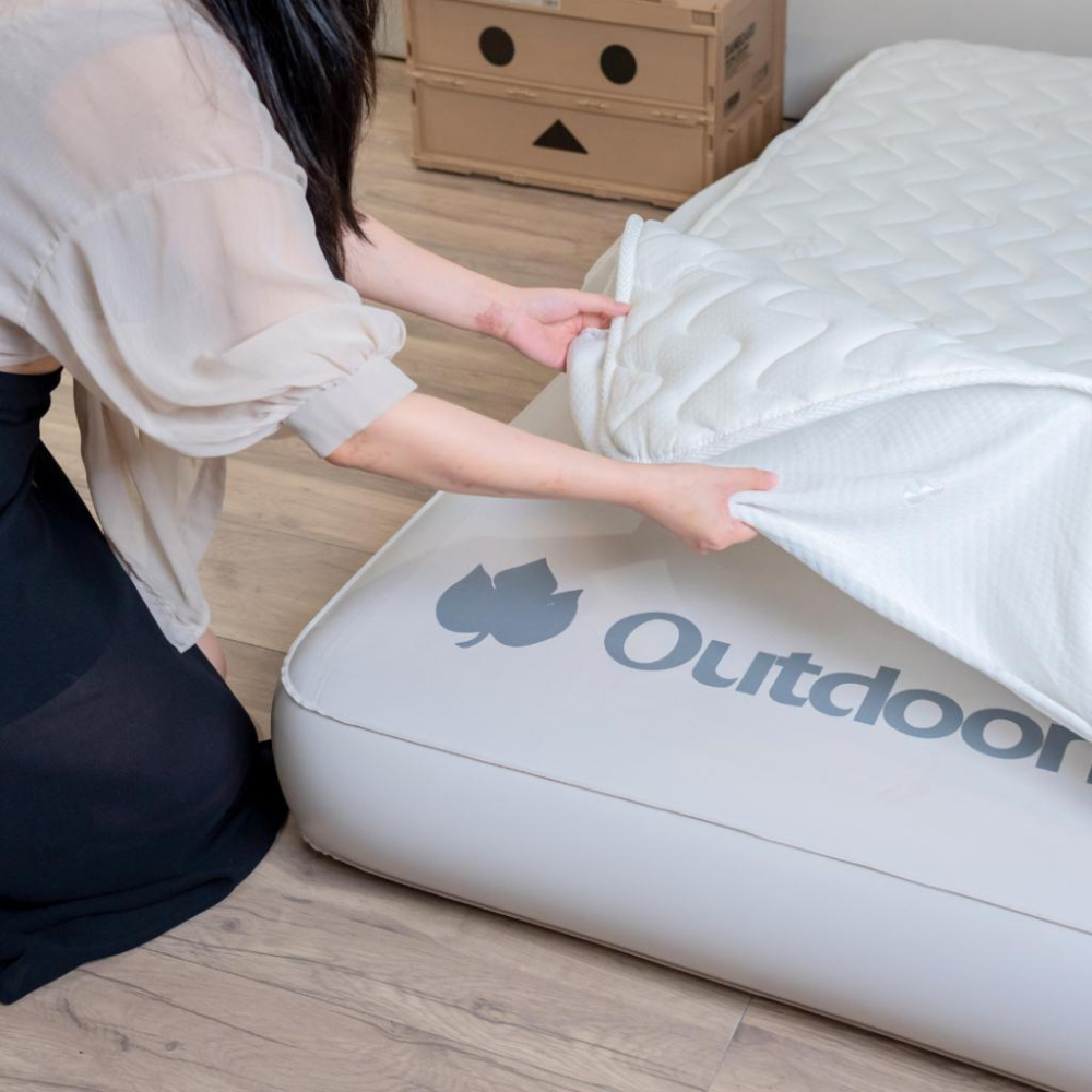 Outdoorbase 歡樂時光彈絲床 專用舒軟墊-適用180/240【好勢露營】厚實棉感床套 床包 可機洗 車中床-細節圖5