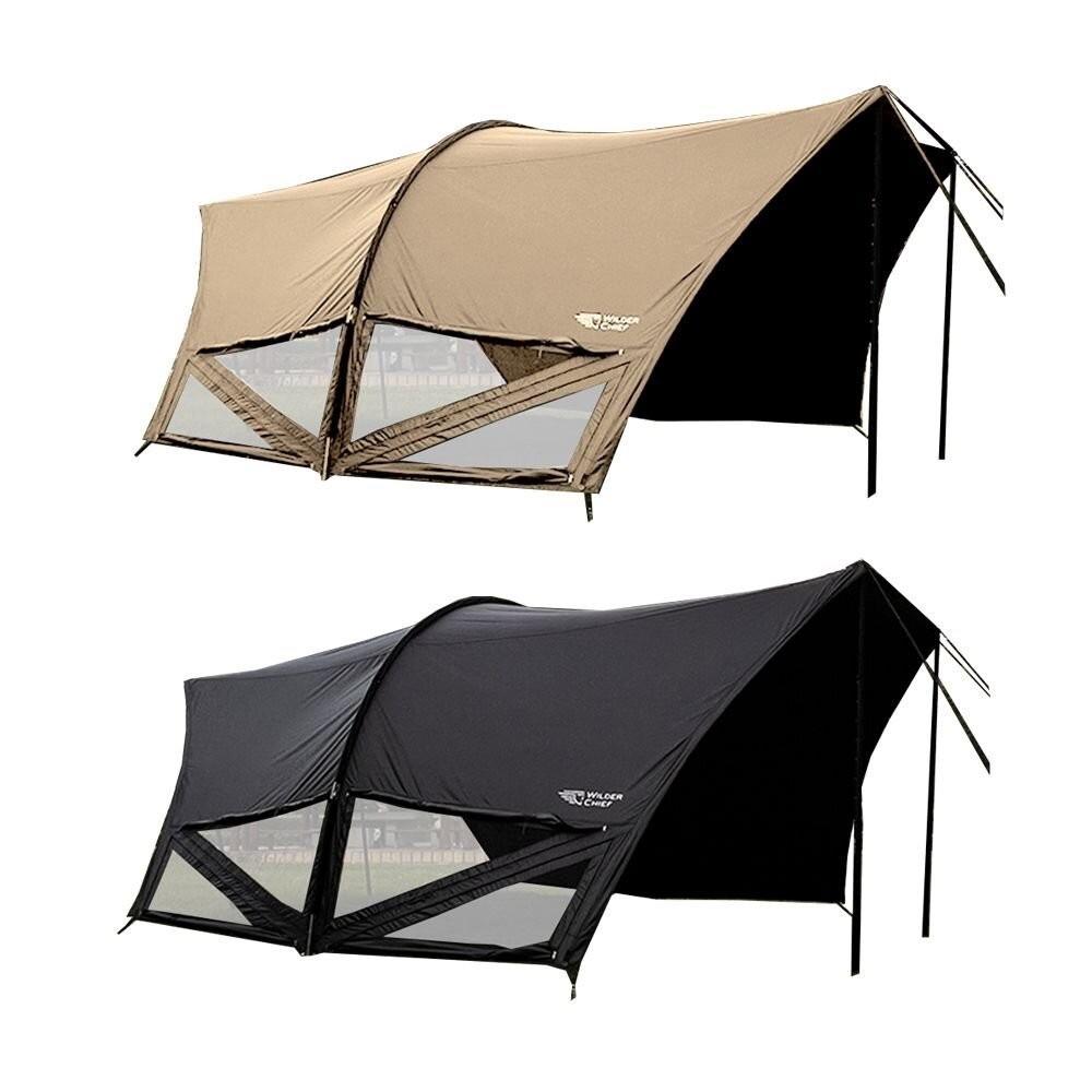 WILDER CHIEF 荒野酋長 晝夜戰術哈比帳 6x7【好勢露營】哈比天幕 天幕 黑膠 客廳帳-細節圖2