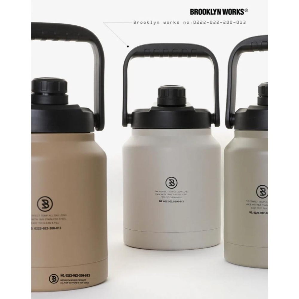 BROOKLYN WORKS 2.5L不鏽鋼保冰水壺【好勢露營】 2.5L露營水壺 胖胖壺-細節圖7